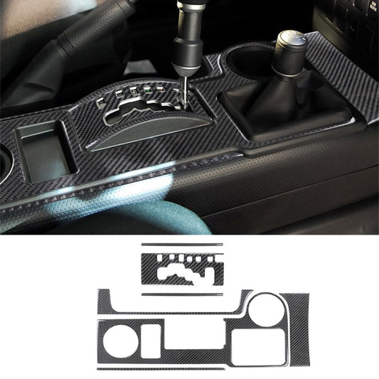 Carbon Fiber Console Gear Shift Set Panel Trim Kit For Toyot@ FJ Cruiser 2007-21