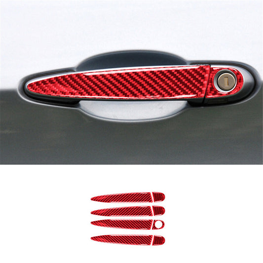 8x red carbon fiber door bowl handle cover for BMW X5 E70 X6 E71 2008-2013