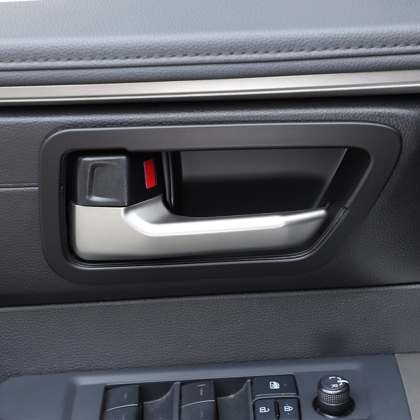 Matte Black ABS Center Control Gear Panel Trim Cover for Tundr@ Sequoia 2022-23- v
