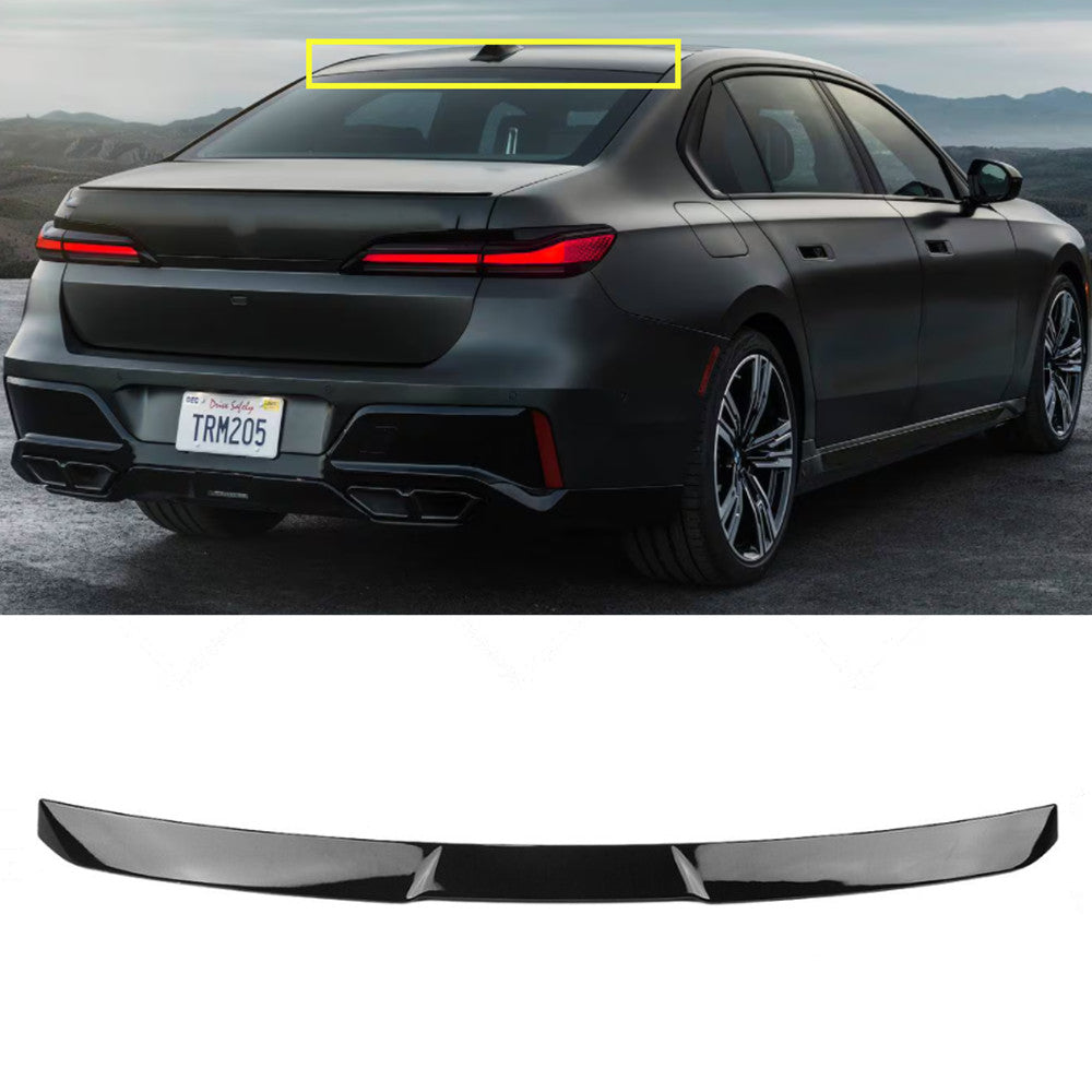 For 7 G70 M Tech 2024 ABS Black Rear Roof Trunk Spoiler Tail Wing B n