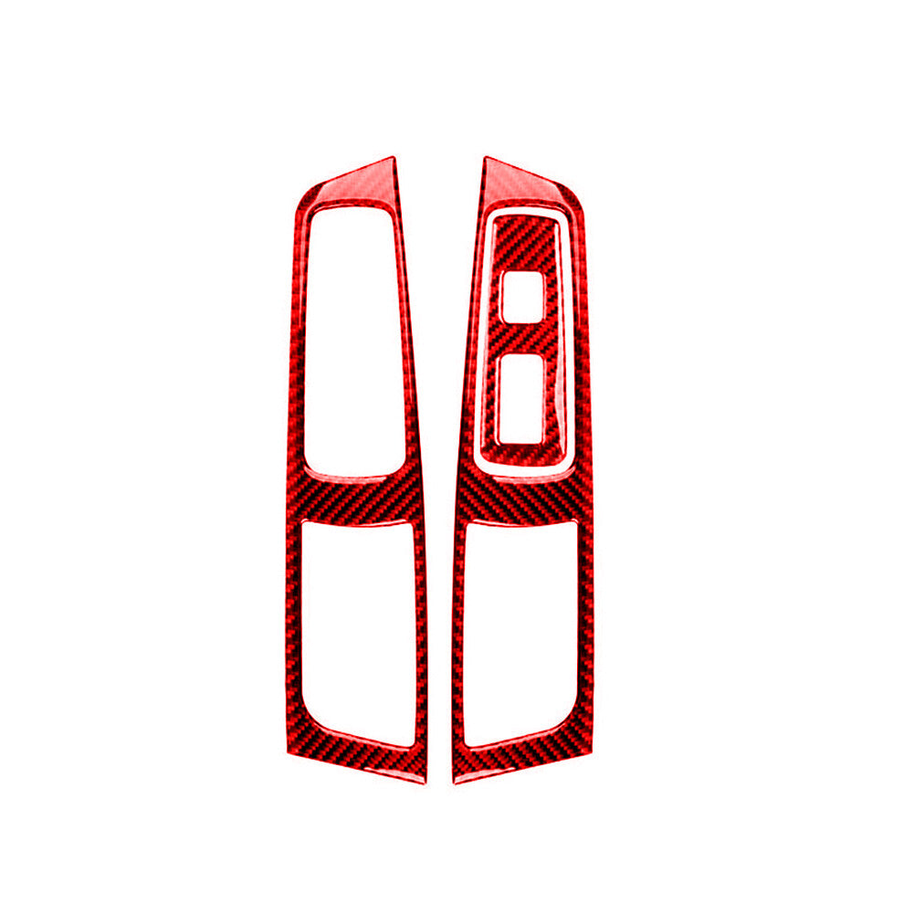 6x Red Carbon Fiber Steering Wheel Button Cover Trim for Honda Odyssey 2005-2010 v