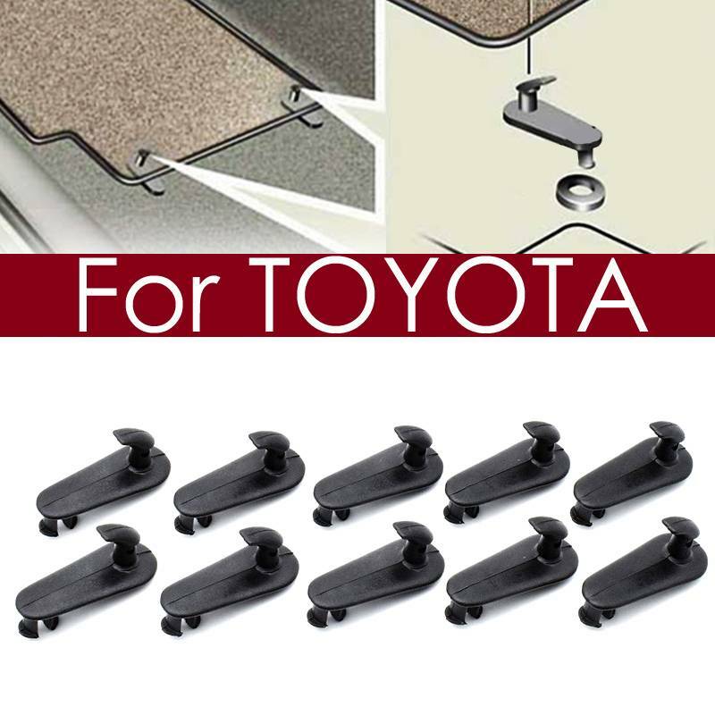 10X for TOYOTA for Lexus for Scion Floor Mat Hooks Retention Hold Down clips Holders Q