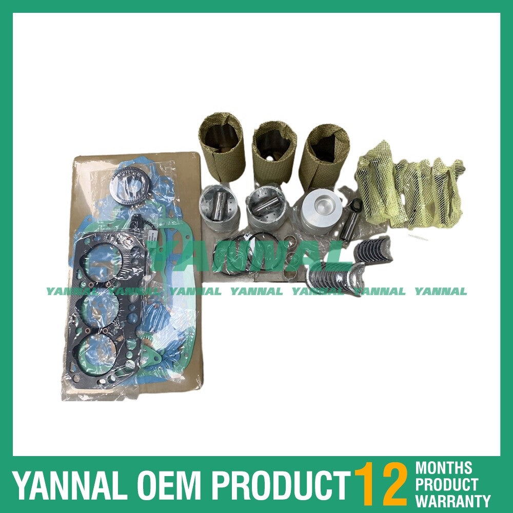 3-piece K3M engine overhaul and rebuild kit for Mitsubishi diesel engines