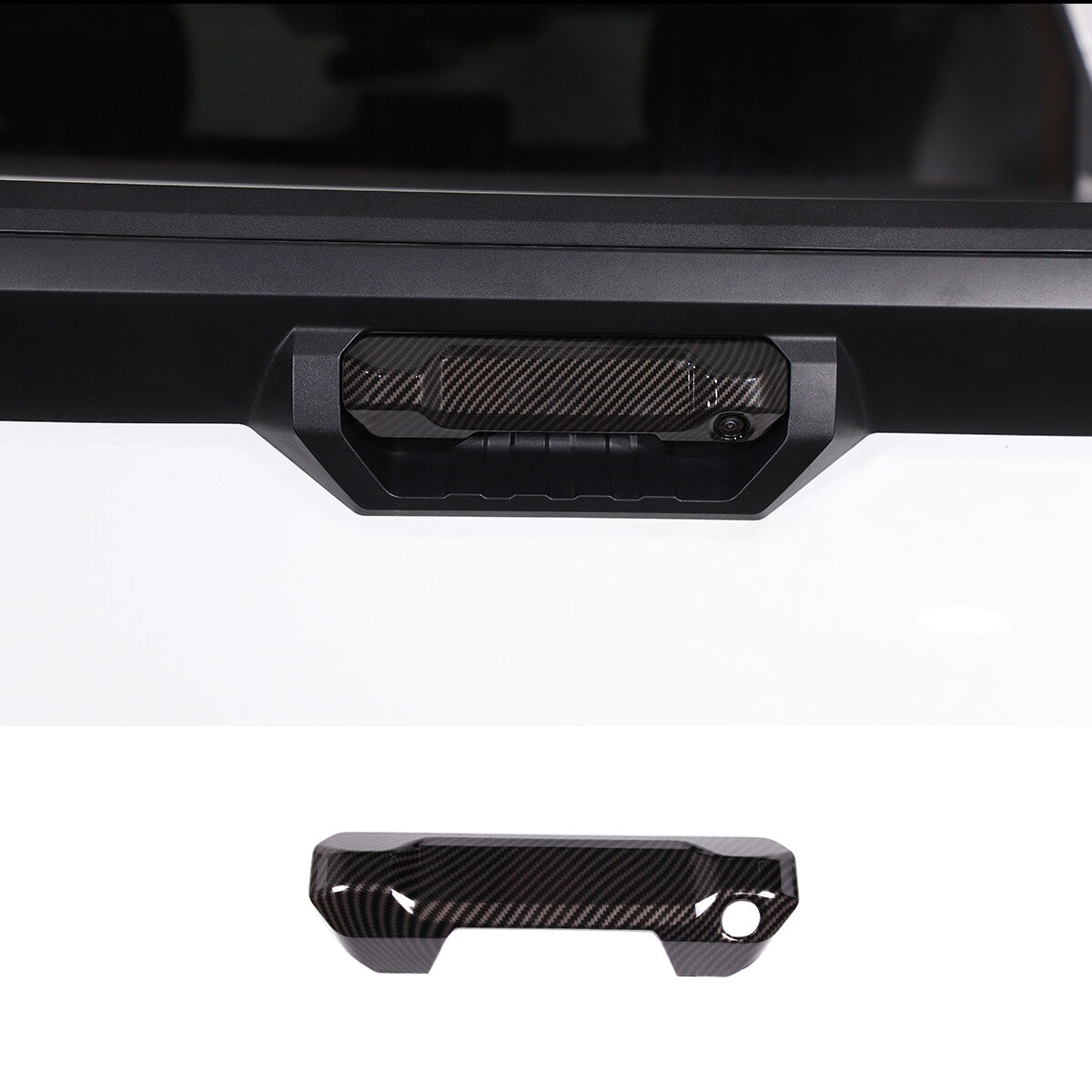 Carbon Fiber ABS Center Control Air Socket Frame Trim for Tacoma 2011-15- v