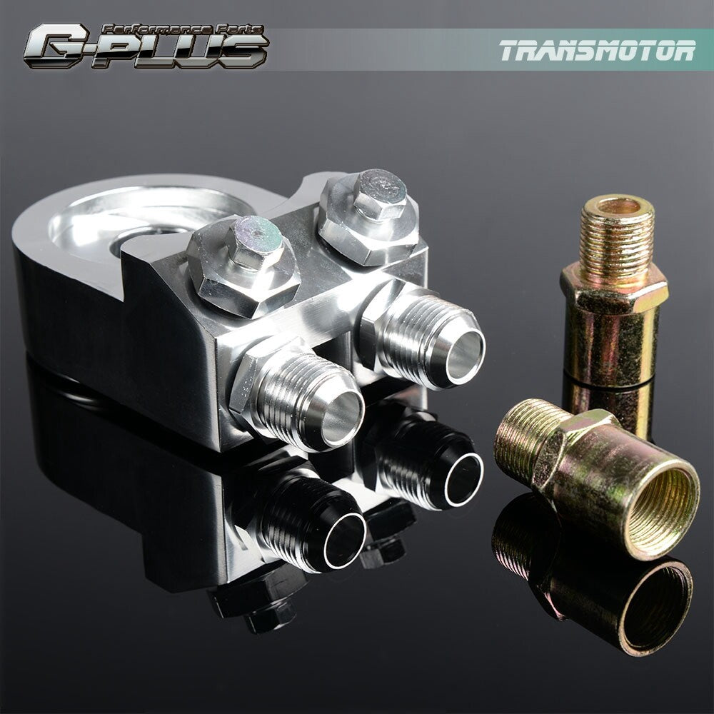 Universal 25-line 10AN Engine Oil Cooler Filter Adapter and Hose Relocation Kit Q