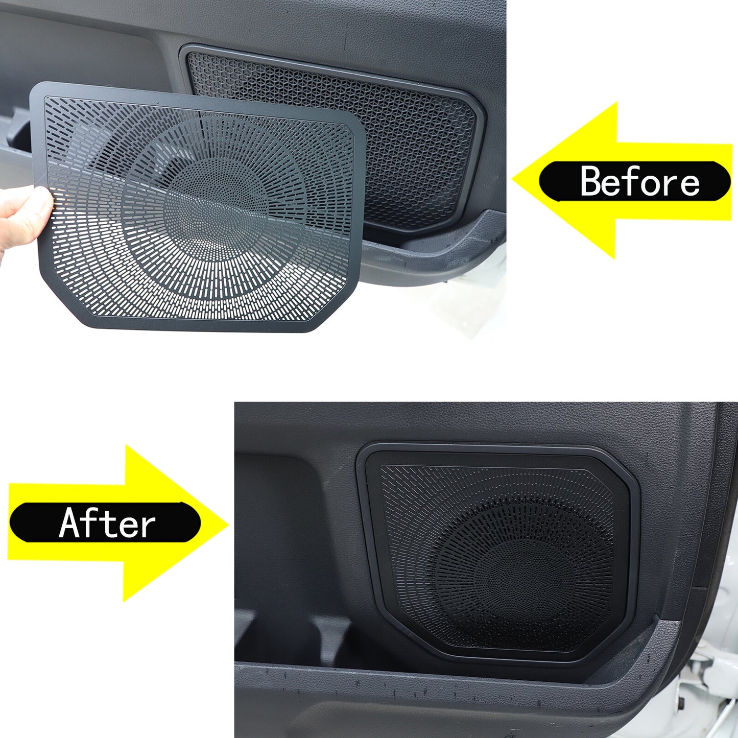 9-Piece Black Steel Interior Speaker Audio Cover Trim for 2022-2024 Tenderloin n