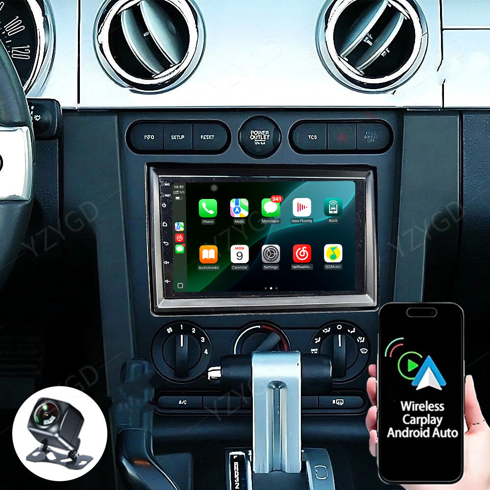 for Ford for Mustang 2005-2009 Stereo Android Auto Carplay Car Radio GPS Navi Screen