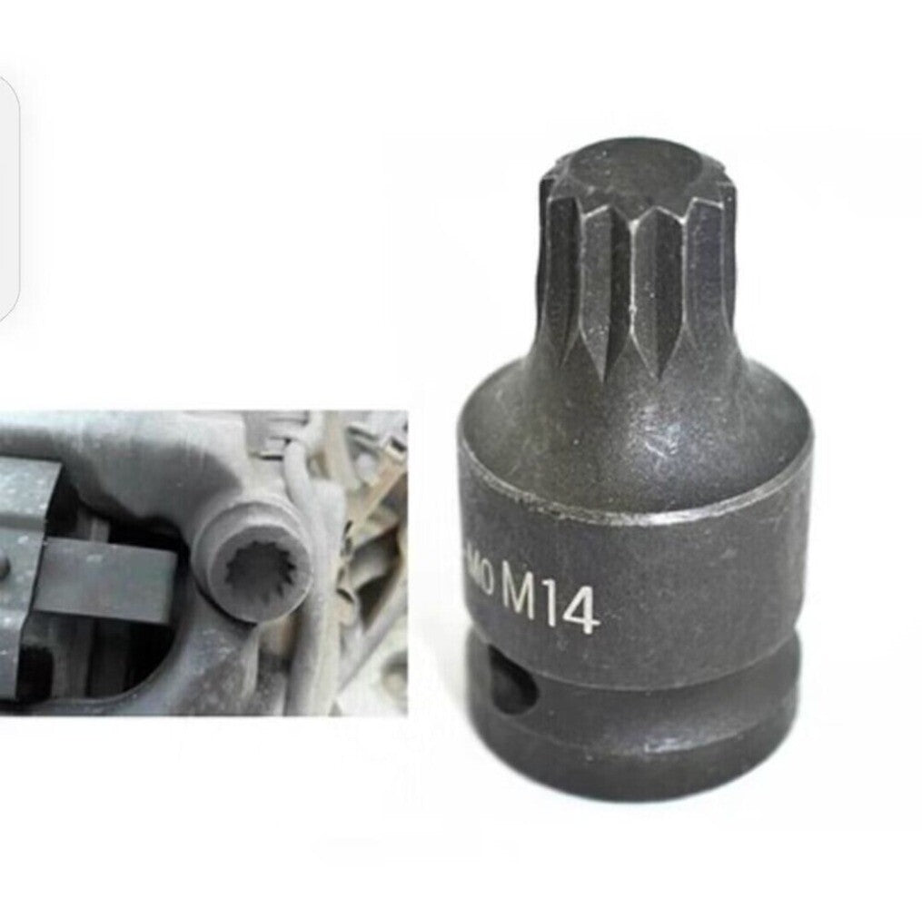 1/2 drive 14mm M14 12pt Triple Square Socket Rear Caliper Fit for VW MKV tp New n