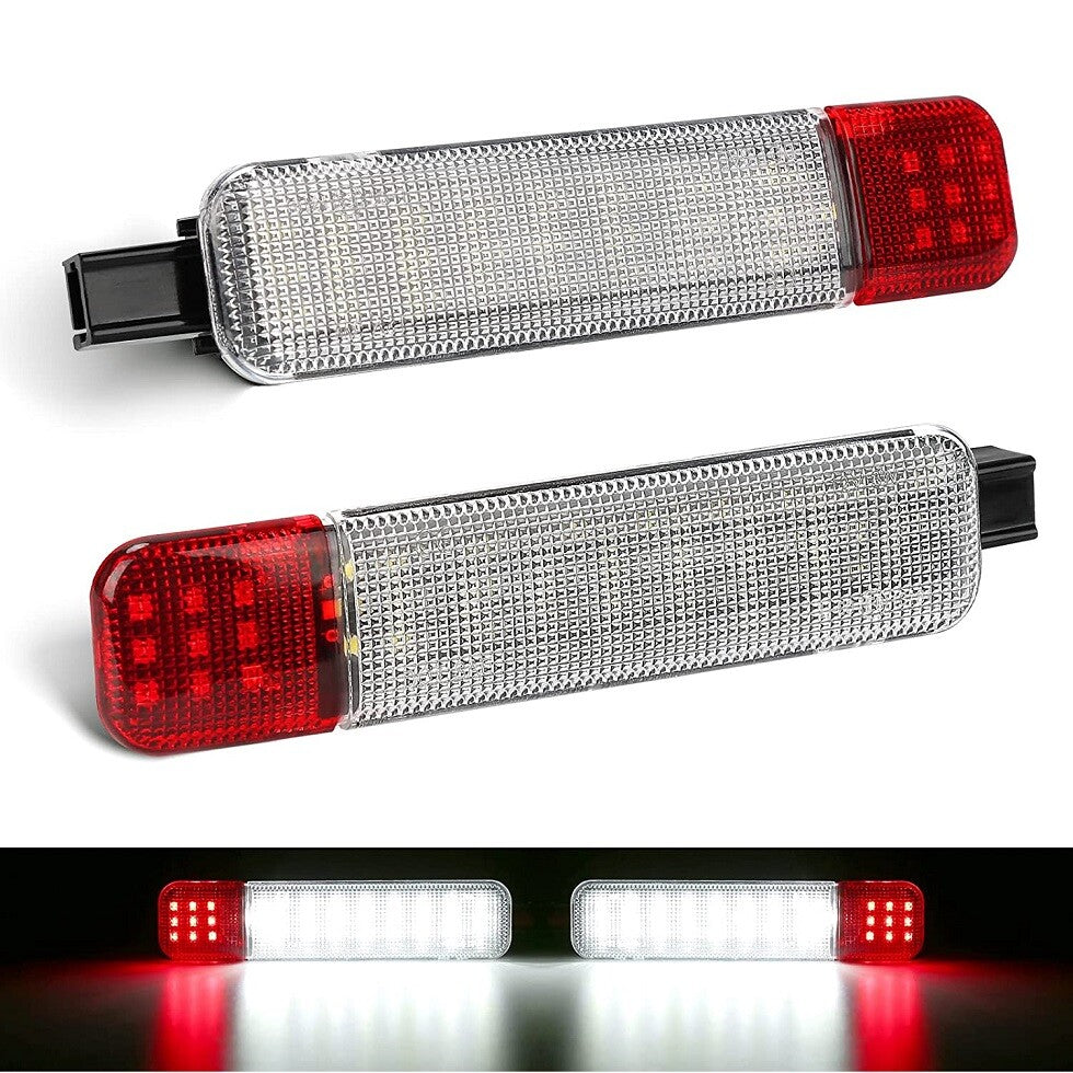 2 for Chevy Silverado 15183156 Accessory LED Door Panel Light Red Lens Reflector Q
