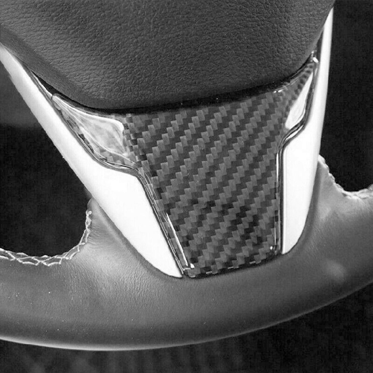 for Honda CRV CR-V 2017-2021 ABS Carbon Fiber Look Steering Wheel Cover Trim