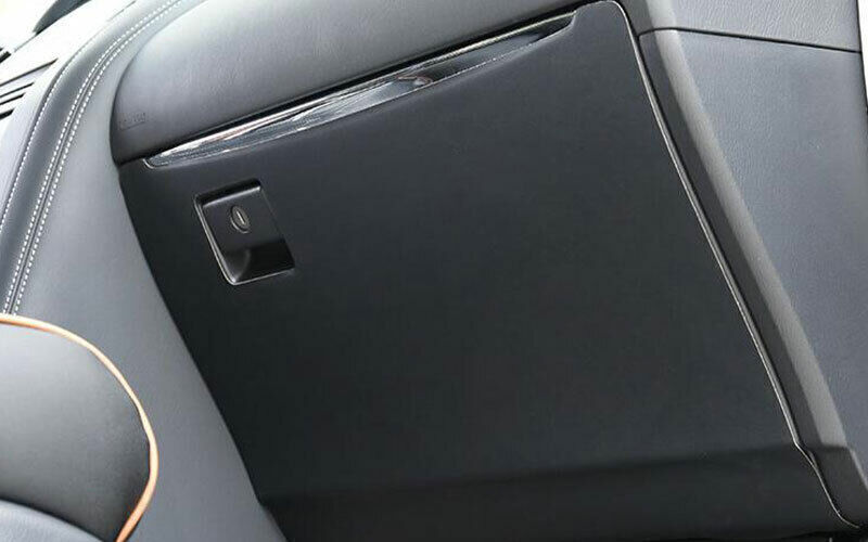 1X for Co -Pilot Storage Box Anti-kick Panel Black PU Leather for Nissan Armada 17-20