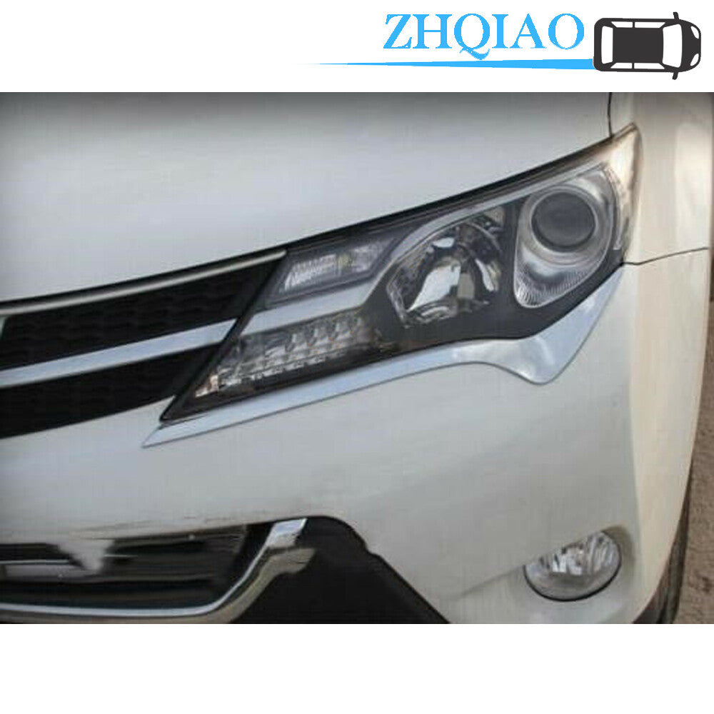 Car Headlight Front Light Lamp cover Trim Chrome Fits for Toyota RAV4 2013 2014 2015