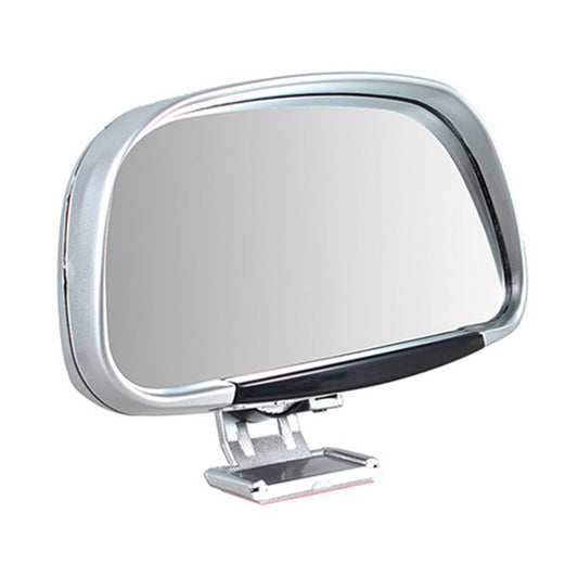 Car Blind Spot Side Rear View Mirrors ABS Clip-on Assis Wide Angle Mirror Silver