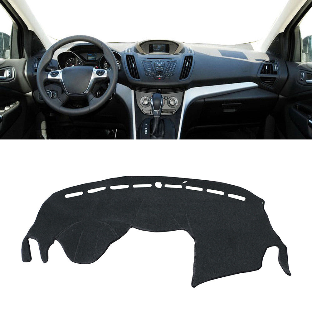 Black Sun Shade Visor Pad Dashboard Cover Mat LHD For 2013-2017 Kuga Escape