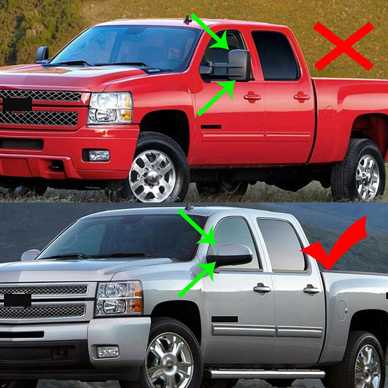 2PC Chrome Mirror Cover Caps For Silverado Tahoe Suburban for GMC for Sierra for Yukon 07-14