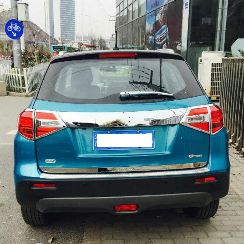 for Suzuki Vitara 2015-2018 2019 Chrome Rear Trunk Tail Gate Door Lid Cover Trim