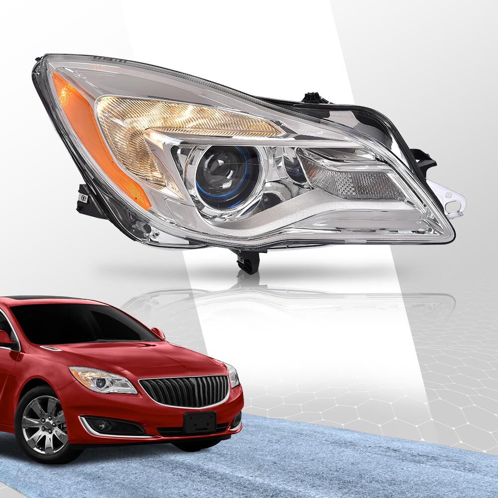 Fits 2014 - 2017 for Buick for Volvo Headlight Halogen Headlight Right Passenger Side - v
