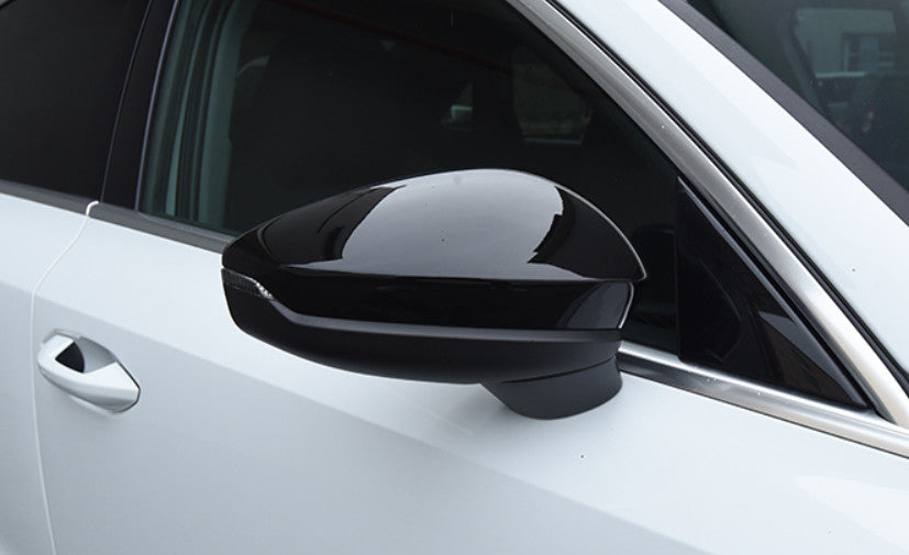 Fit for Audi A3 2022-23 ABS Bright Black Rear View Side Door Mirror Cover Cap 2X