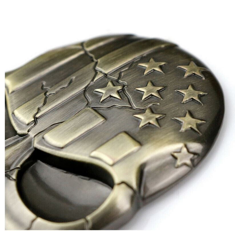 3D Car and Motorcycle Badge Stickers - Skull, Devil, Death, American Flag, Metal Bronze