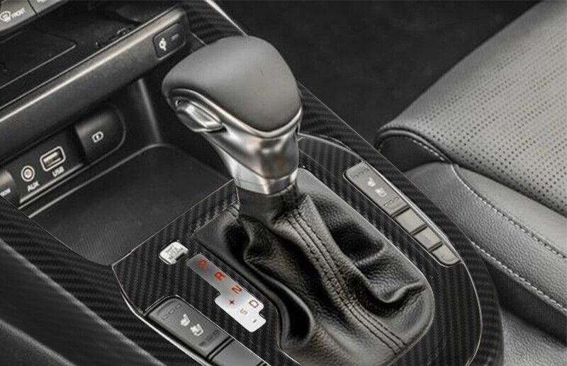 for Kia Forte K3 2019-2023 Carbon Fiber Center Console Gear Shift Panel Trim 1PC