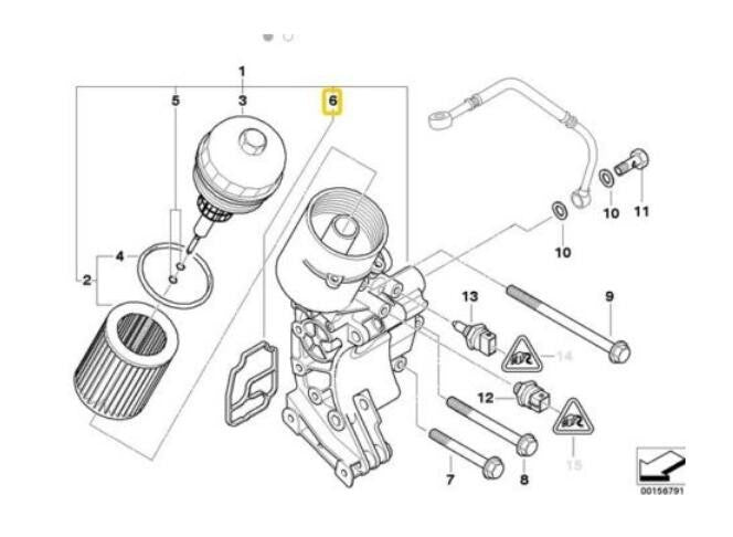 New 1 piece Oil Filter Housing Block Seal Gasket for E36 E39 E46 E53 E60 v