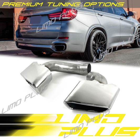 Chrome Sport Exhaust Pipe Muffler Tips for BMW X5 F15 35i M-Sport 2014-2018 Q
