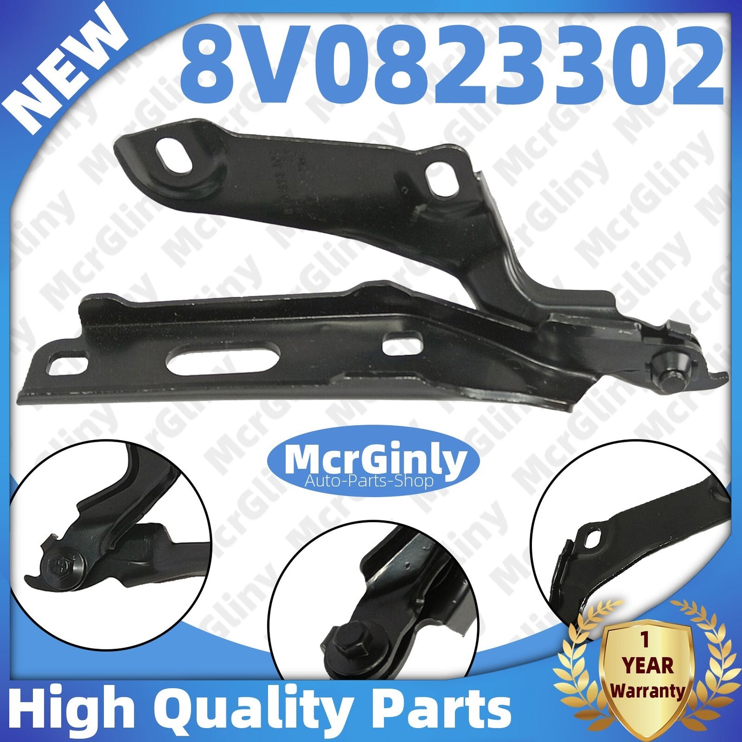 Front right hood hinge 8V0823302 for Audi S3 A3 2013-2020 / RS3 2016-2021 n