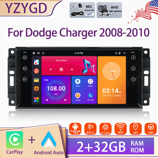 7 for Dodge for Charger 2008-2010 Apple Carplay Car Radio Android 14 GPS BT Screen