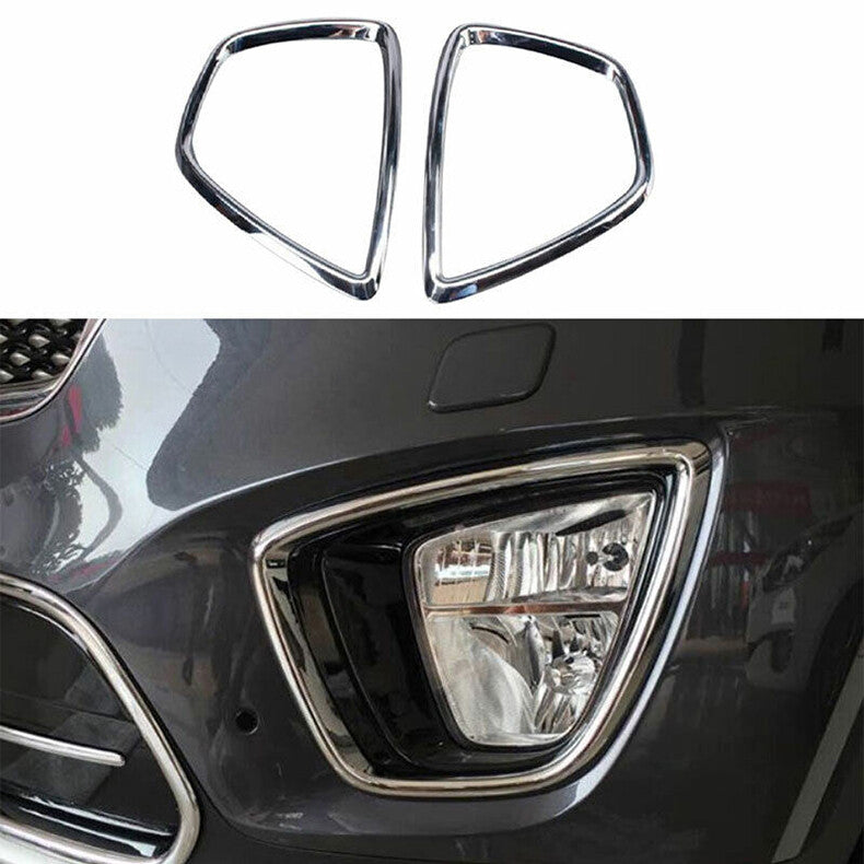 for Kia Sorento 2016-2018 Chrome Car Front bumper Fog Light Lamp Cover Trim 2pcs