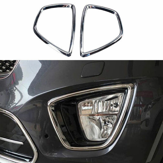 for Kia Sorento 2016-2018 Chrome Car Front bumper Fog Light Lamp Cover Trim 2pcs