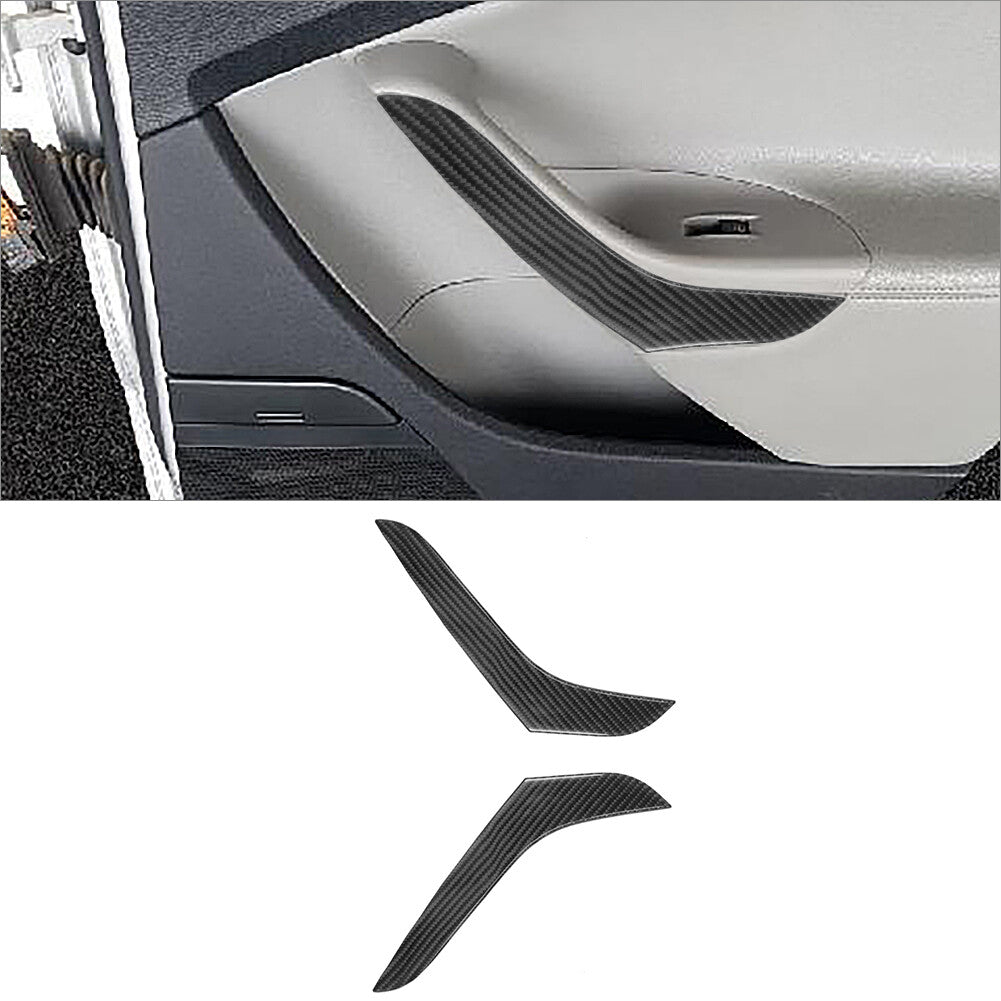 for Mercedes R-Class 2009-2012 2X CD Player Trim Cover Carbon Fiber v