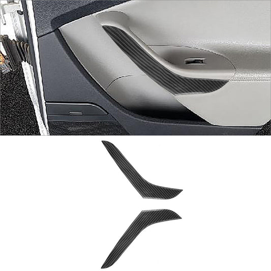 for Mercedes R-Class 2009-2012 2X CD Player Trim Cover Carbon Fiber v