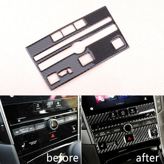 Dash Stereo Radio Panel Faceplates Bezel Frame Fit for Infiniti Q50 60 14-19 New v