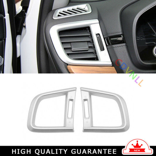 LR AC Air Outlet Vent Cover Trim 2PCS for Honda CRV CR-V 2017-2022 Matte Silver