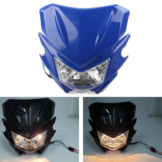 for Street Fighter Dirt Bike Universal Motorcycle Fairing Headlight Lamp Hi /Lo Q