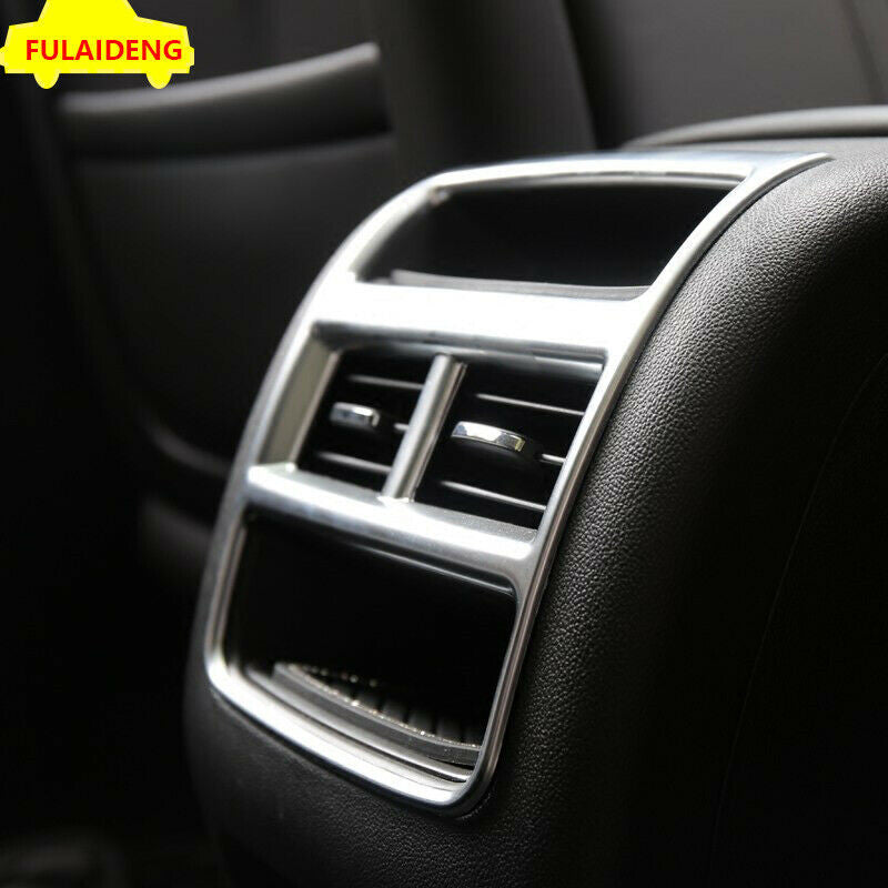 for Cadillac XT5 2017-2022 Titanium Silver Rear Air Outlet Vent Frame Cover Trim