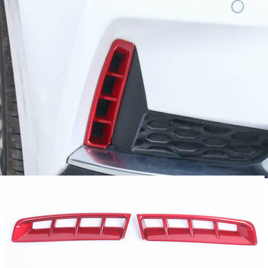 for Kia Carnival 2022-2023 Red ABS Front Bumper Air Inlet Vent Cover Trims Decor