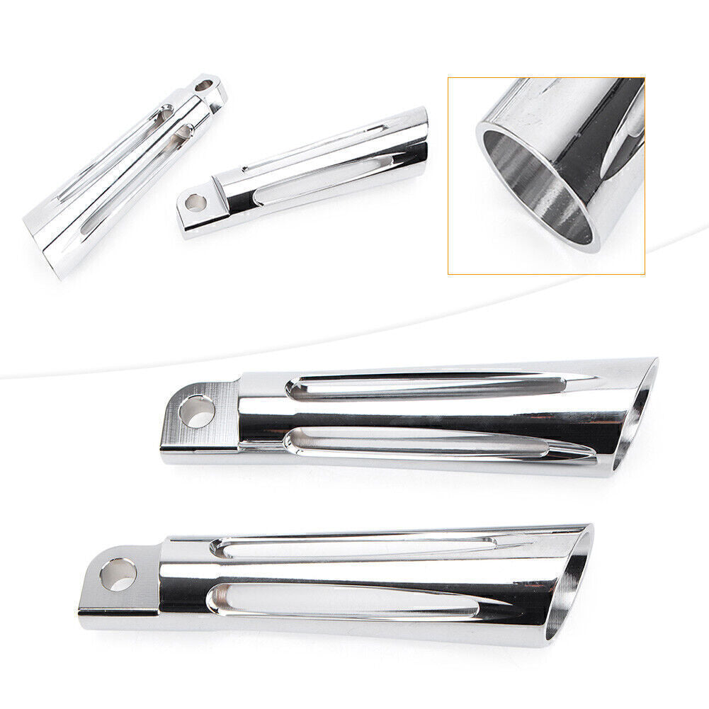 Chrome Front Foot Pegs Pedal Pads Fit for Harley Touring Road King 1991-15