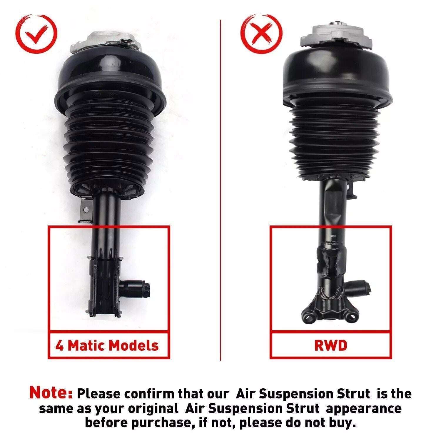 2¡Á Rear Shock Absorber Struts w/ ADS Fit for Mercedes-Benz G63 AMG G550 W463 2019-23