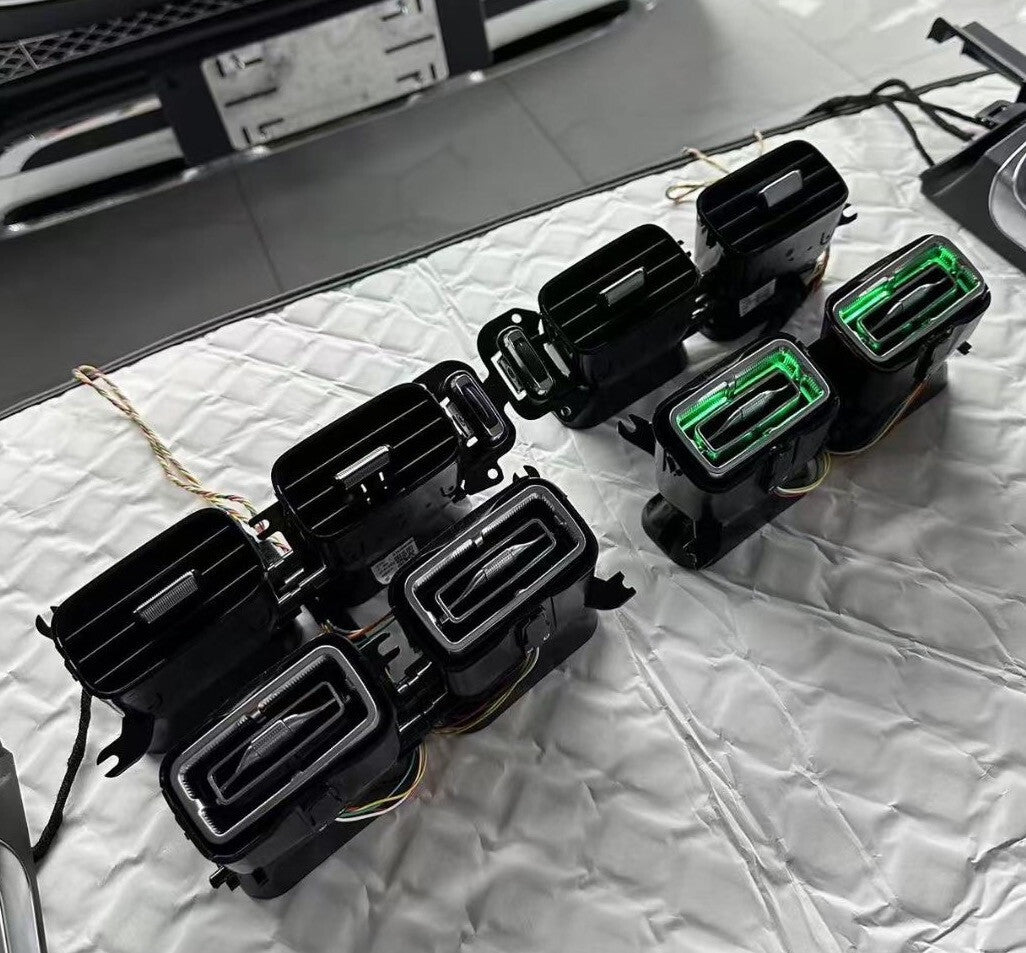 4x 64 color led Illuminated Turbo air ac vent purifier for MERCEDES W167 GLE GLS v