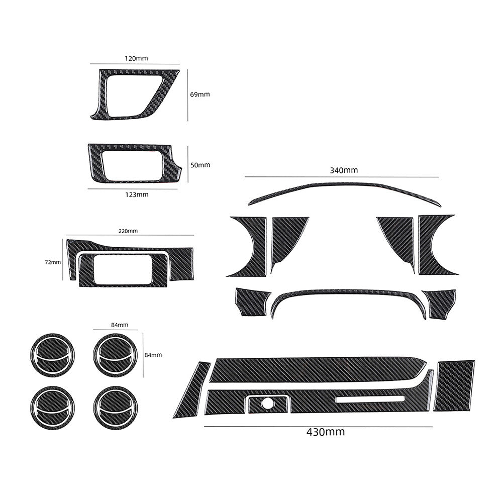 2Pcs Carbon Fiber Interior Side Air Vent Cover Trim For W211 03-09 v