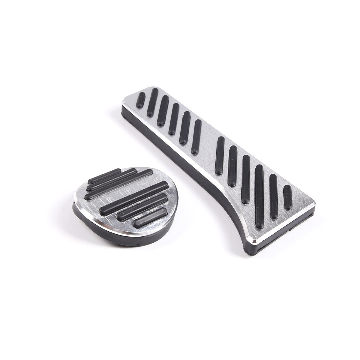 2-Pack Silver Aluminum Accelerator Brake Pedal Trim for SMART 2009-2014 n