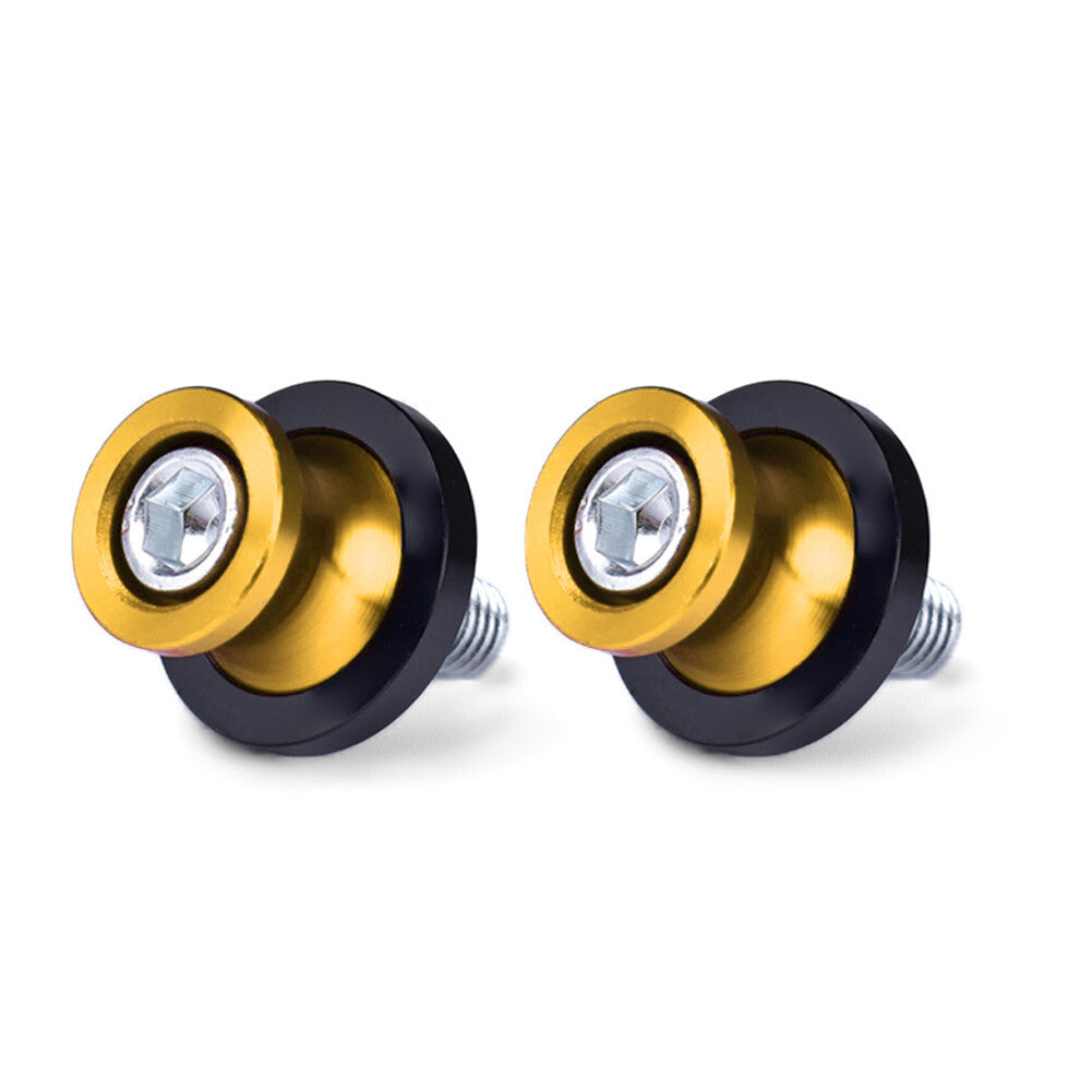 for HONDA CBR Pair Gold Motorcycle Swingarm Spools Slider Stand Screw 8MM Thread