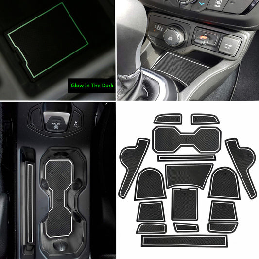 For 2018-2021 for Jeep Renegade Non-slip Cup Holder Mats Door Gate Slot Storage Pad Q