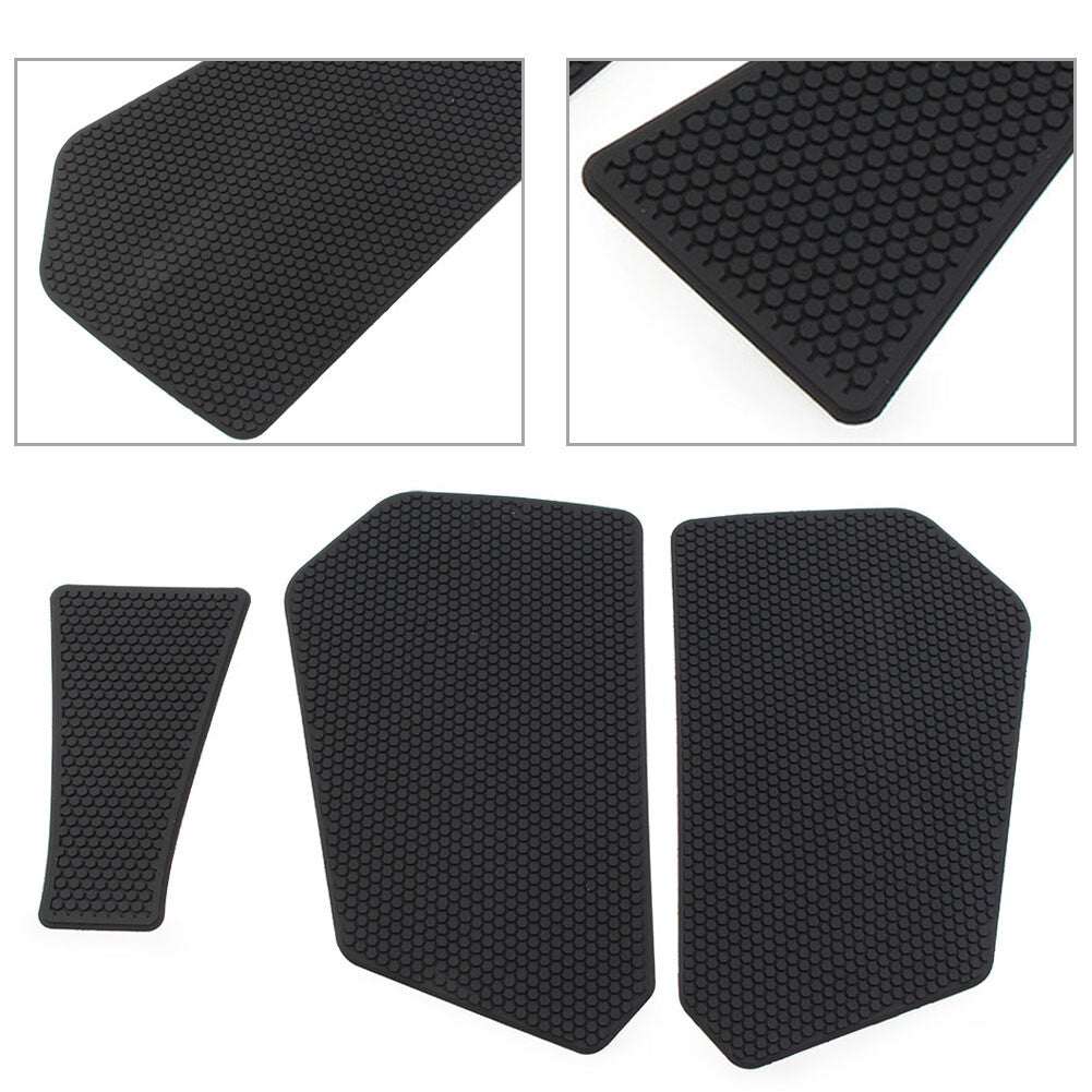 2x Tank Grip Pads with Center Tank Protector Fit for Honda CBR 600RR 2020-2023 Black Q