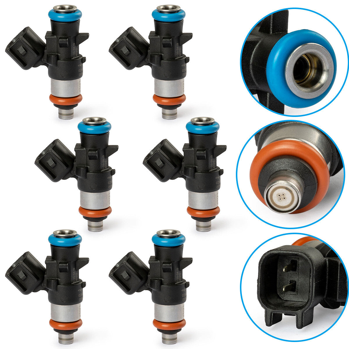 6-pack fuel injectors 0280158233 for Chrysler for Dodge for Ram for Jeep 3.6L 11-17 5184085AC