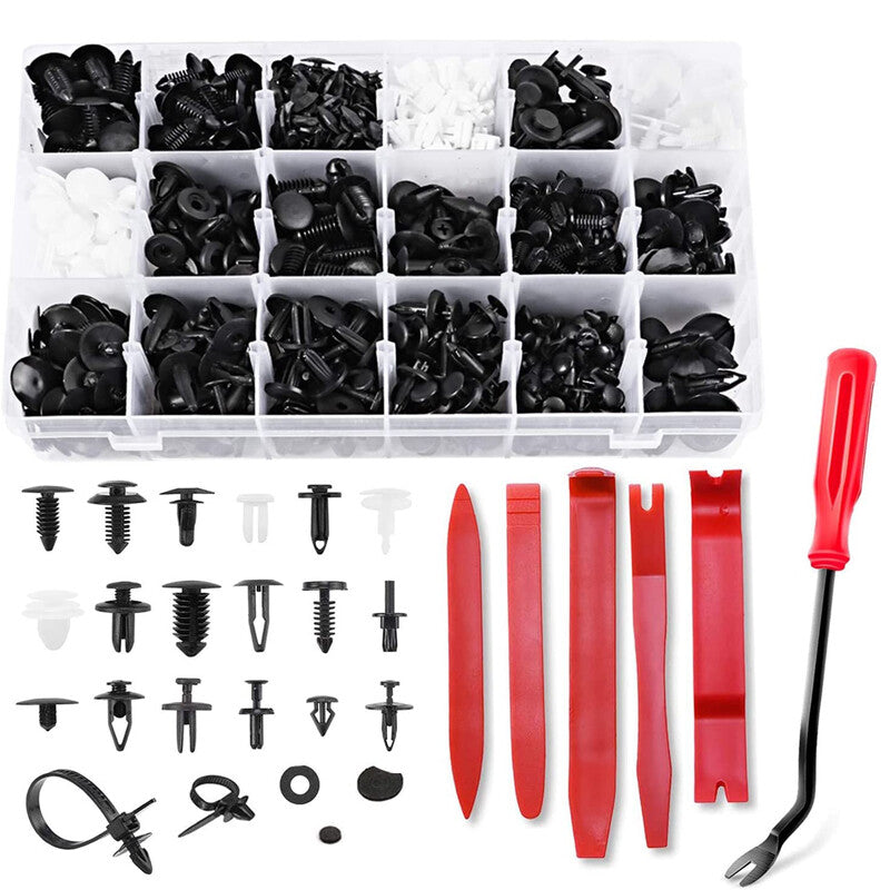 706¡ÁClips Car Body Push Pins Fender Bumper Fasteners Rivet Screwdriver Durable v