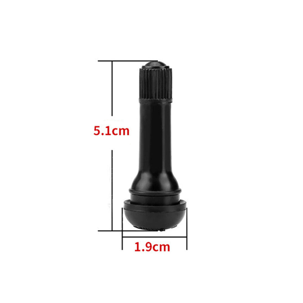 100Pcs for Universal Snap-In Tubeless Tire Wheel Valve Stems Medium Rubber Kit Q