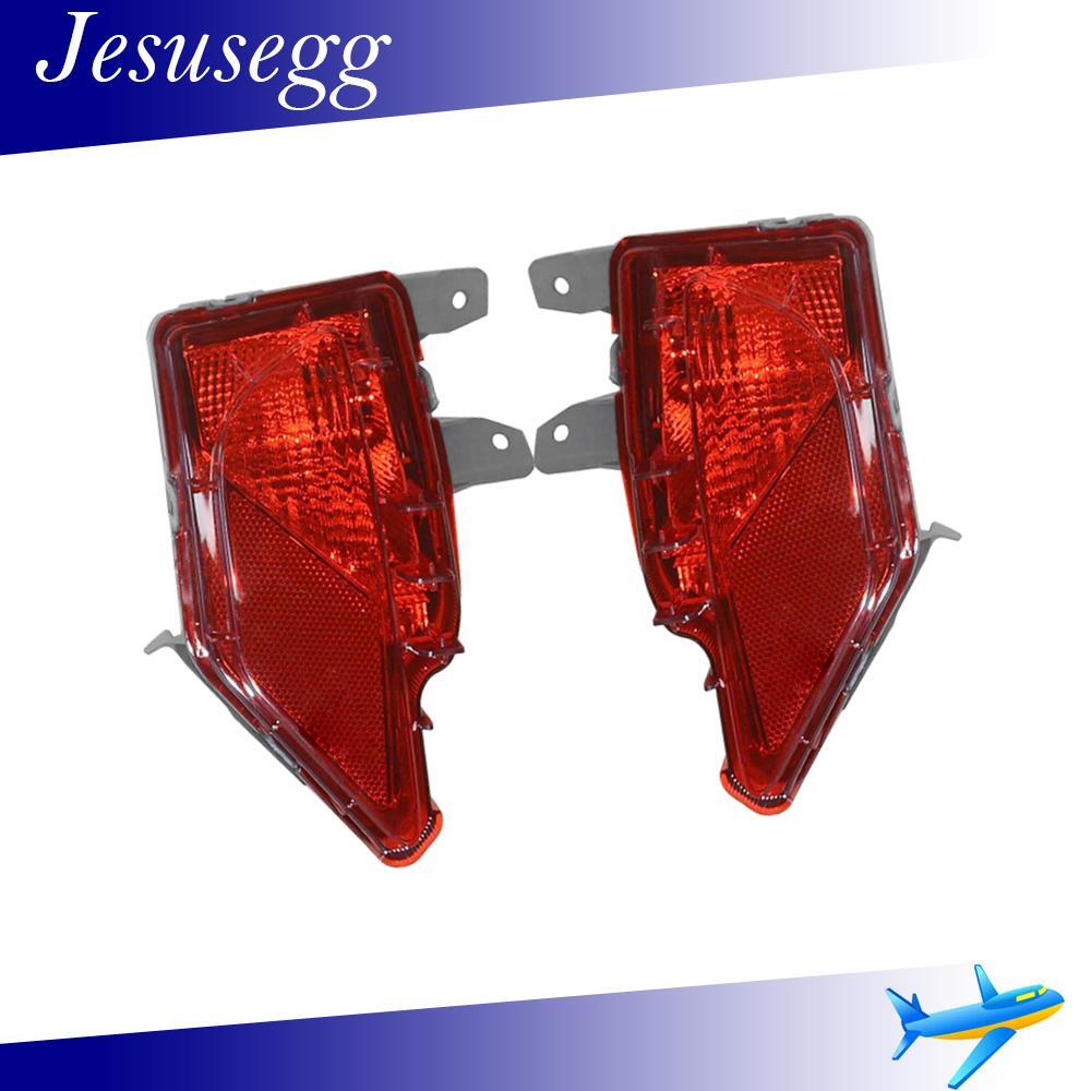 2Pcs For 2016-2018 RAV4 Rear Left+Right Side Bumper Reflector Light Lamp Red