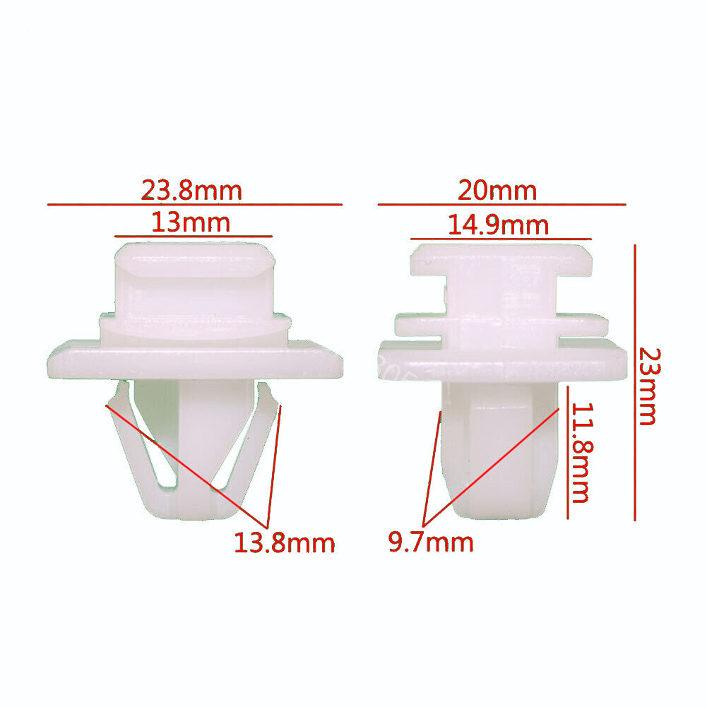 10 Pcs Car Tailgate Rear Door Lower Moulding Trim Clips for Honda